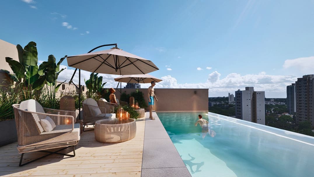 Piscina y solarium de BEHOUSE