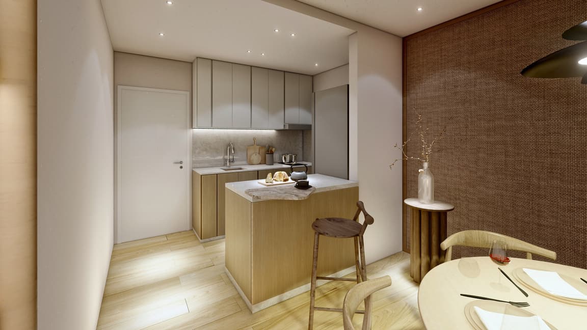 Cocina con terminaciones premium de BEHOUSE